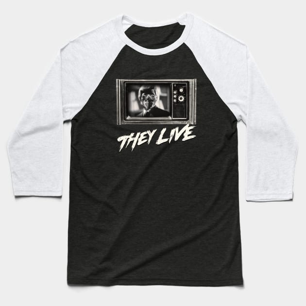 They Live Baseball T-Shirt by GiGiGabutto